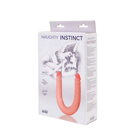 Lola - Naughty Instinct - kétoldali, élethű dildó (natúr)