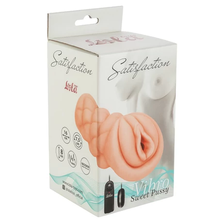 Lola Toys - Satisfaction - Vibro Sweet Pussy - élethű, vagina maszturbátor vibrotojással (natúr)