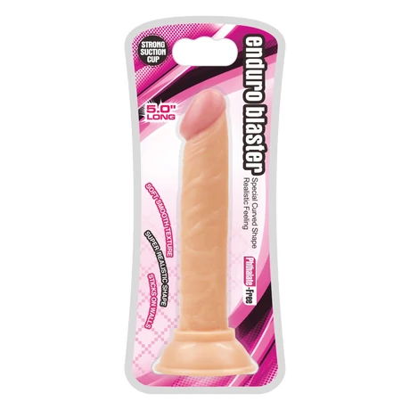 Lovetoy - 5&quot; Enduro Blaster - élethű, rögzíthető dildó (14cm) - natúr