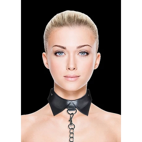 Ouch! - Exclusive Collar - exkluzív nyakörv pórázzal (fekete)