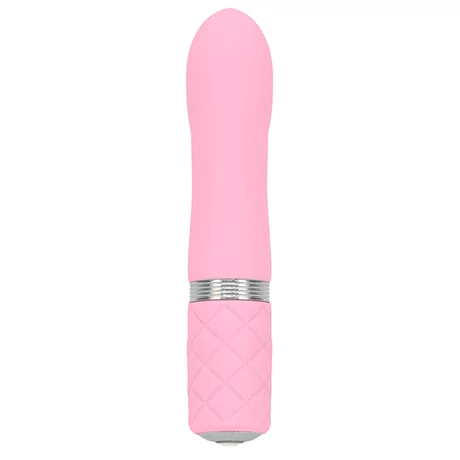 Pillow Talk - Flirty - prémium, díszített mini vibrátor (USB) - pink