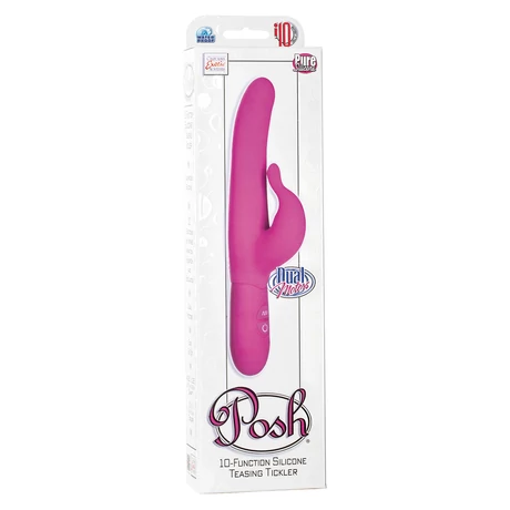 CalExotics - Posh - 10 funkciós, szilikon csiklóizgató és G-pont vibrátor (22cm) - pink