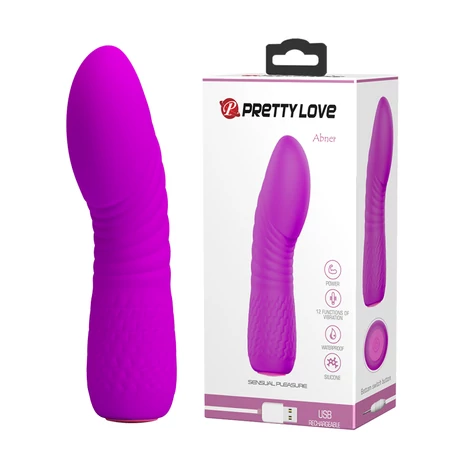 Pretty Love - Abner - 12 fokozatos, memória funkciós bordázott G-pont vibrátor (USB) - lila