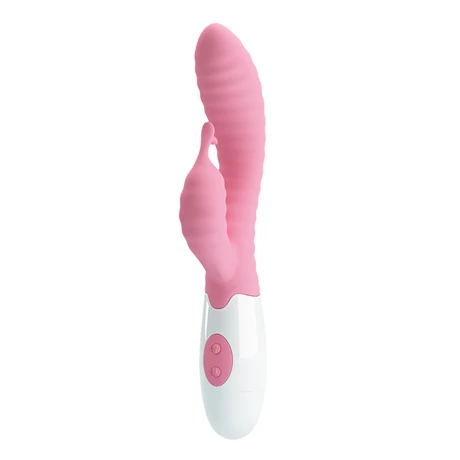 Pretty Love - Hyman - 30 funkciós, hajlított nyuszis csiklóizgató és G-pont vibrátor (pink)