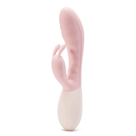 Pretty Love - Master Flirtation - 7 funkciós, hajlított nyuszis csiklóizgató és G-pont vibrátor (USB) - pink