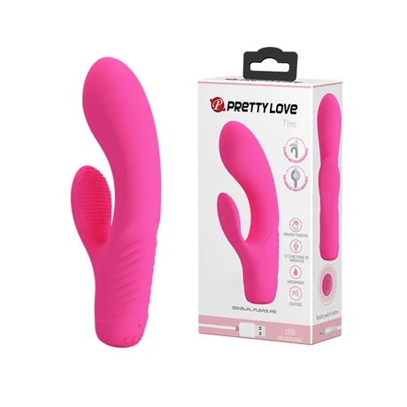 Pretty Love - Tim - 12 fokozatos, memória funkciós csiklóizgató és G-pont vibrátor (USB) - pink