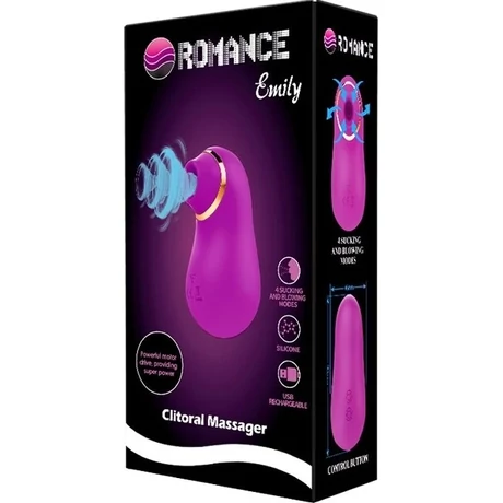 Pretty Love - Romance - Emily - 4 funkciós csiklóizgató vibrátor (USB) - lila