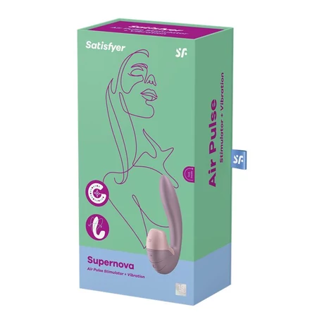 Satisfyer - Supernova - prémium léghullámos csiklóizgató és G-pont vibrátor (USB) - rózsa