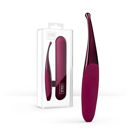Senzi - 12 funkciós, szilikon csiklóizgató pontvibrátor (USB) - lila