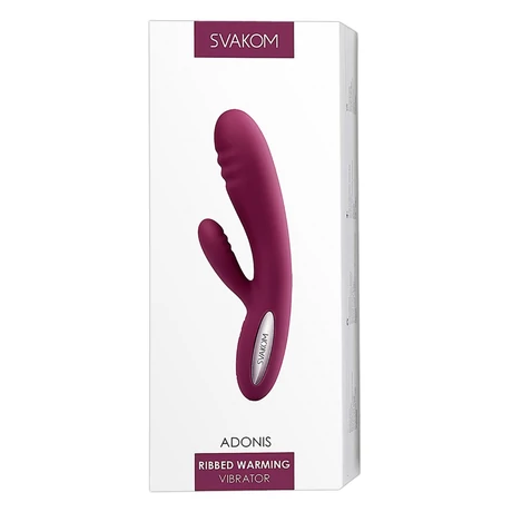 Svakom - Adonis - prémium, 7 fokozatos, fűtés funkciós csiklóizgató és G-pont vibrátor (USB) - lila