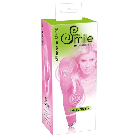 Sweet Smile - G-Bunny - 7 funkciós, szilikon nyuszis csiklóizgató és G-pont vibrátor (rózsaszín)