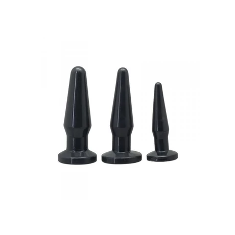 Toyz4Lovers - Anal Plug Set - 3 darabos análdugó szett (fekete)