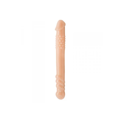 Toyz4Lovers - Perfect Double Dong - kétoldali, gyöngyös dildó (natúr)