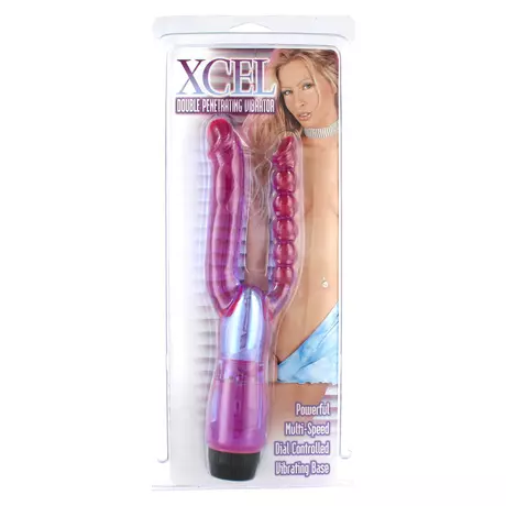XCEL - dupla, vagina és anál vibrátor (pink)
