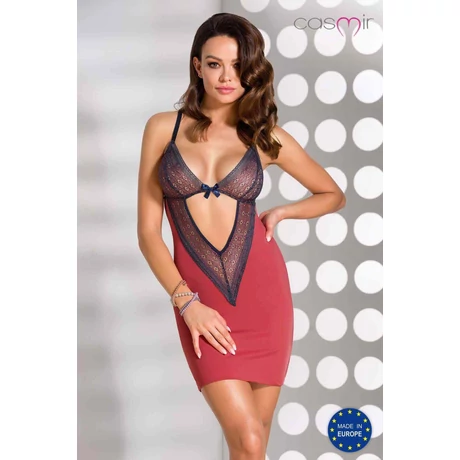 Casmir - Sylviane Chemise - csipkével díszített, erotikus fehérnemű (L/XL) - koral 