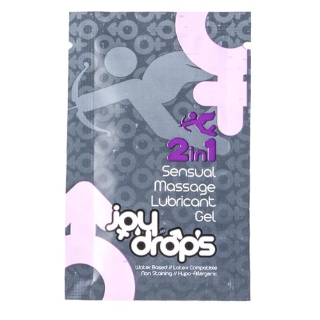 JoyDrops - 2 in 1 Sensual Massage Lubricant Gel - vízbázisú síkosító és masszázsgél (5ml)