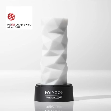 Tenga - 3D Polygon - prémium maszturbátor (fehér)