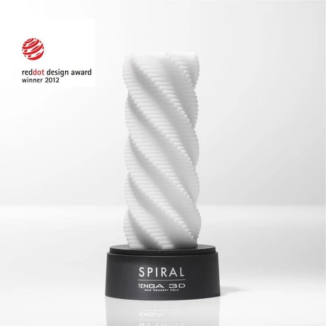 Tenga - 3D Spiral - prémium maszturbátor (fehér)