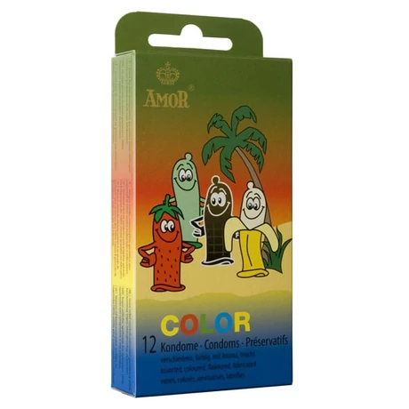 Amor - Color - színes gumi óvszer (12db/cs)