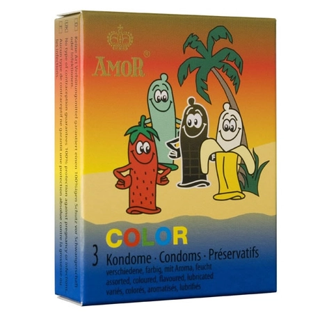 Amor - Color - színes gumi óvszer (3db/cs)