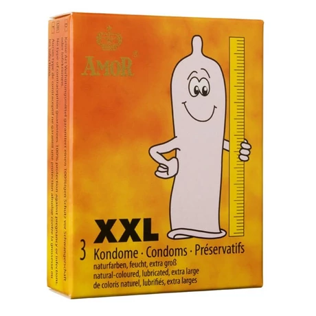 Amor - XXL - nagyméretű gumi óvszer (3db/cs)