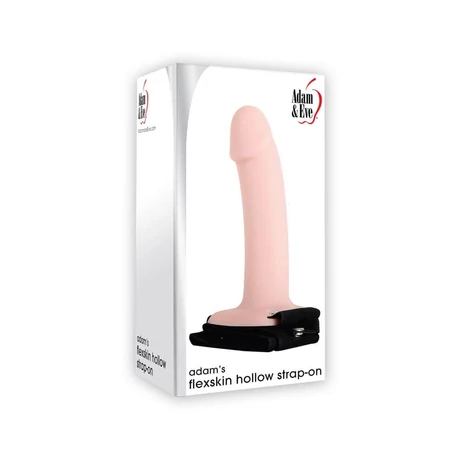 Adam & Eve - Adam's Flexskin Hollow Strap On - felcsatolható élethű dildó (natúr)
