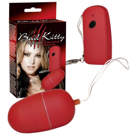 Orion - Bad Kitty - Naughty Toys - RC Vibro Bullet - 10 funkciós, távirányítású vibrotojás (piros)