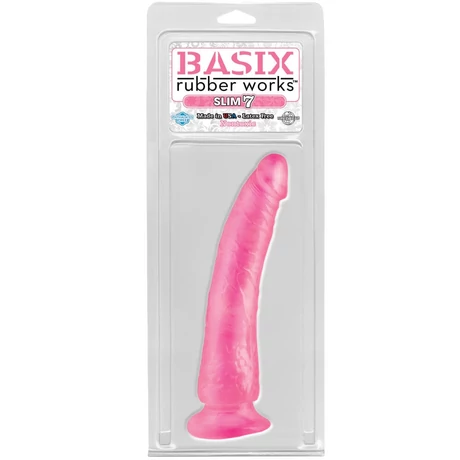 Pipedream - Basix Rubber Works - tapadókorongos, élethű dildó (20,5 cm) - rózsaszín