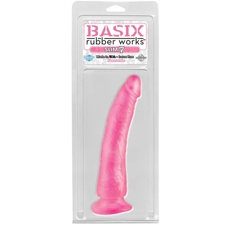Pipedream - Basix Rubber Works - tapadókorongos, élethű dildó (20,5 cm) - rózsaszín