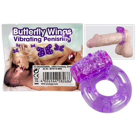 You2Toys - Butterfly wings - vibrációs péniszgyűrű (lila)