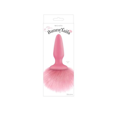 NS Toys - Bunny Tails - szilikon análkúp nyuszifarokkal (pink)