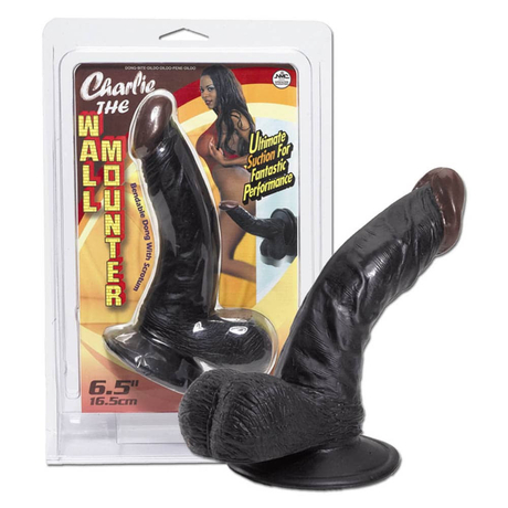 Nmc - Charlie The Wall Mounter 6 inch Realistic Dong Black
