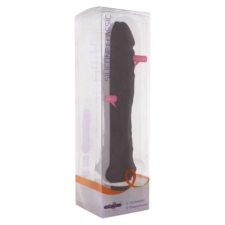 Seven Creations - Classic Large Vibrator - 7 funkciós, élethű vibrátor (25cm) fekete