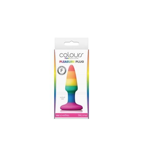 NS Toys - Colours - Pride Edition - Pleasure Plug - rögzíthető  mini análkúp (szivárvány)