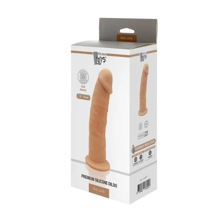 Dream Toys - Real Love - Premium Silicone Dildo 7,5&quot; - rögzíthető, temperálható, élethű dildó (19cm) - natúr