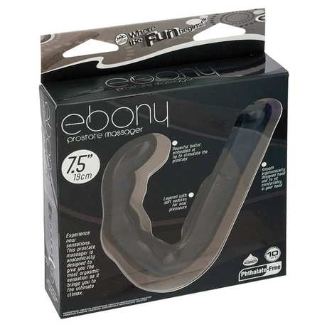 Nmc - Ebony - rugalmas prosztata vibrátor és masszírozó (fekete)