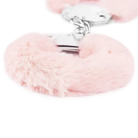 Lovetoy - Fetish Pleasure - Fluffy Hand Cuffs - bolyhos csuklóbilincs (pink)