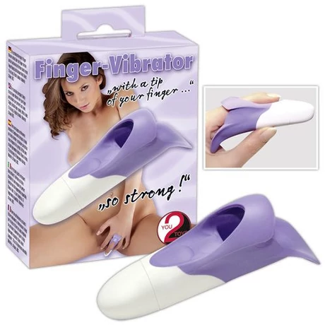 You2Toys - Finger Vibrator - ujjvibrátor (10cm) - fehér/levendula