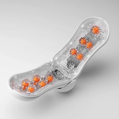 Tenga - Flip Orb - Orange Crash - prémium, vákuum maszturbátor (fehér)