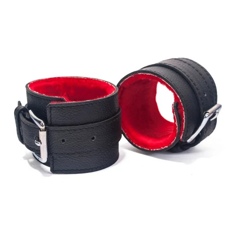 Devil Sticks - Hand Cuffs Grain Leather - állítható, bőr csuklópánt (fekete)