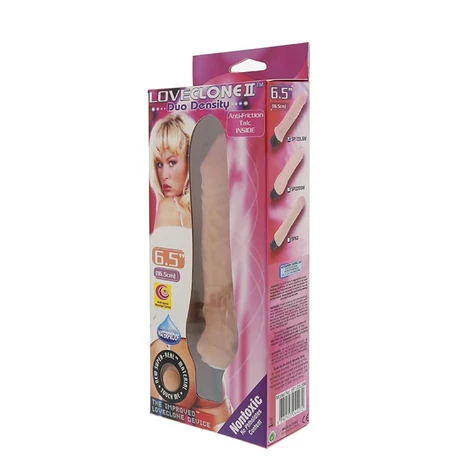 Nmc - LoveClone II Duo Density 6,5&quot; - multi-speed, élethű vibrátor (19cm) - natúr