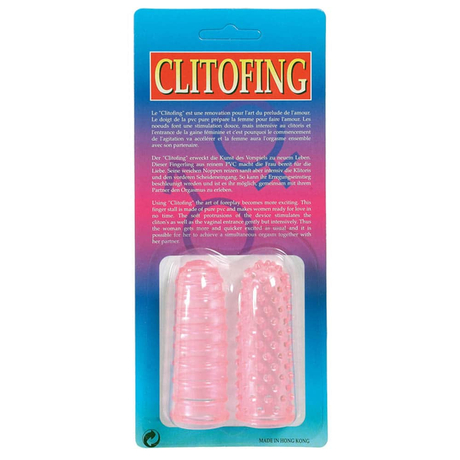 Seven Creations - Clitofing - bordázott, ujjra húzható erotikus kiegészítő szett (2db/cs) - pink