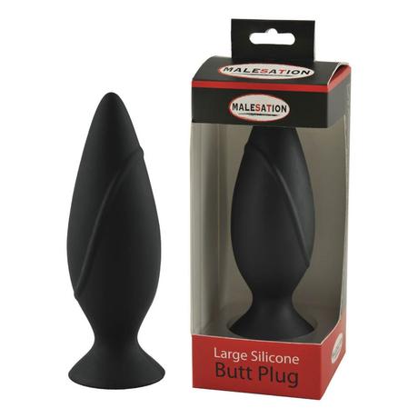 Malesation -  Large Silicone Butt Plug - nagy méretű, szilikon análdugó (fekete)
