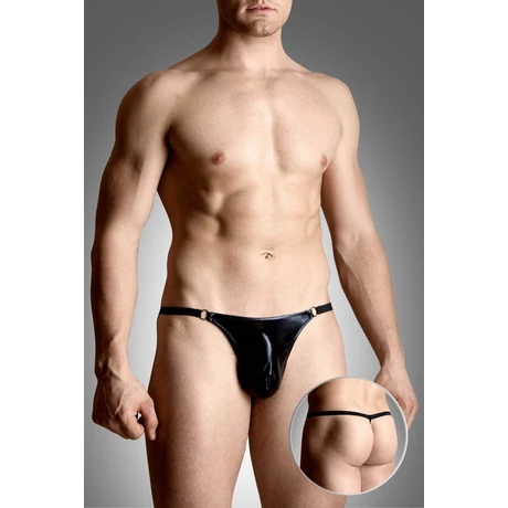Softline - Mens Thongs 4487 - erotikus férfi tanga (S/L) - fekete