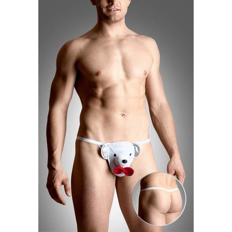 Softline - Mens Thongs 4492 - erotikus, macis férfi tanga (S/L) - fehér