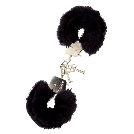 Nmc - The Original furry Handcuffs - fém bilincs püssel (fekete)