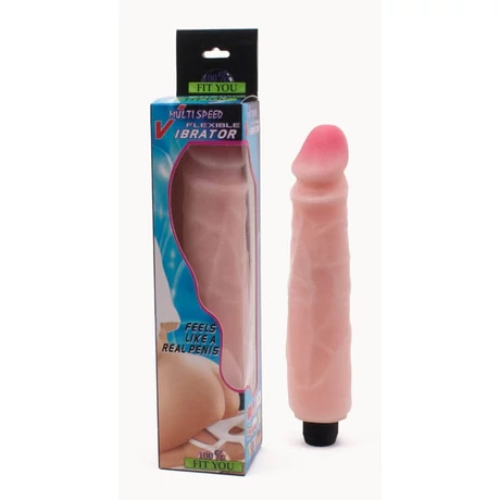 Debra - Multi Speed Vibrator - élethű vibrátor (25cm) - natúr