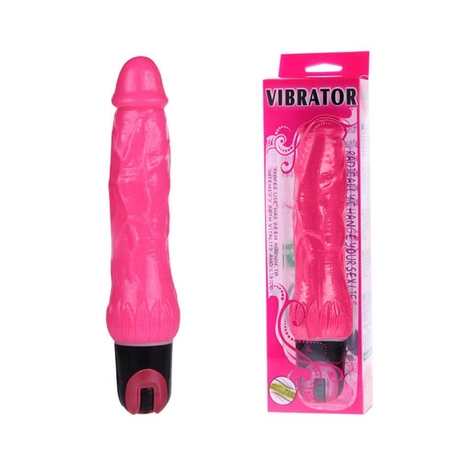 Debra - Multi Speed Vibrator 5 - élethű vibrátor (25cm) - pink