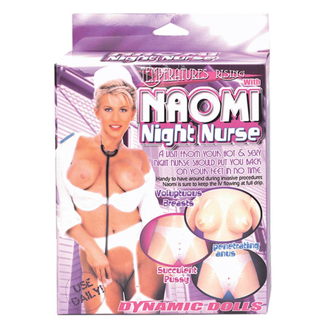 Nmc - Naomi Night Nurse - élethű guminő ápoló ruhában (natúr)