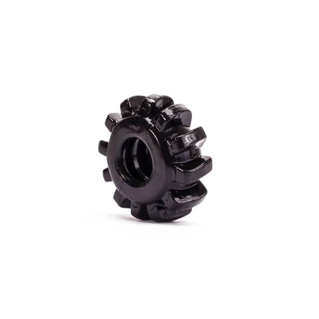 Lovetoy - Power Plus Cock Ring Series #2 - érdes péniszgyűrű (fekete)